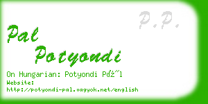 pal potyondi business card